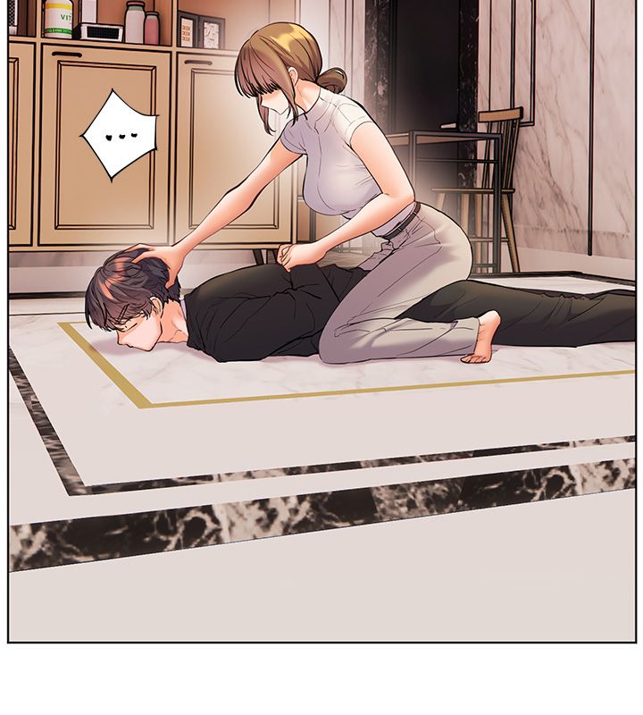 老師的親密指導第104話-地板動作交織出激情